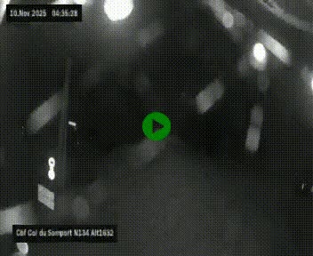 Webcam au col du Somport, côté français, sur la N134, dans les Pyrénées, en direction de l'Espagne, à 1632 mètres d'altitude