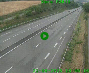 Caméra routière sur l'autoroute A20 à Saint-Hilaire-Bonneval, au sud de Limoges. Vue orientée vers Paris