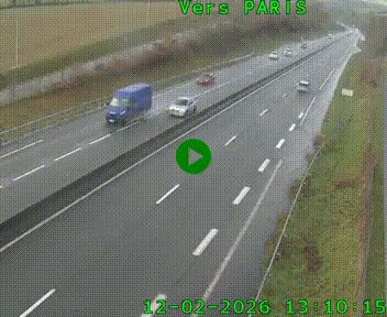 Caméra routière sur l'autoroute A20 à Saint-Hilaire-Bonneval, au sud de Limoges. Vue orientée vers Paris