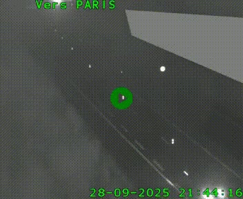 Caméra routière sur l'autoroute A20 à Saint-Pardoux-l'Ortigier, à la jonction avec l'A89. Vue orientée vers Paris