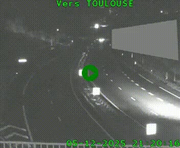 Caméra routière sur l'autoroute A20 à Noailles, en périphérie de Brive-la-Gaillarde. Vue orientée vers Toulouse