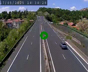 Caméra autoroute A75 à hauteur de Coudes, en direction de Clermont-Ferrand