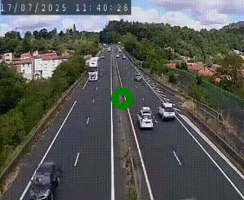 Caméra autoroute A75 à hauteur de Coudes, en direction de Clermont-Ferrand