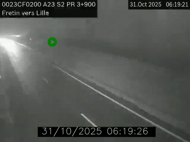 Webcam autoroute A23 à hauteur de Fretin. Vue orientée vers Lille