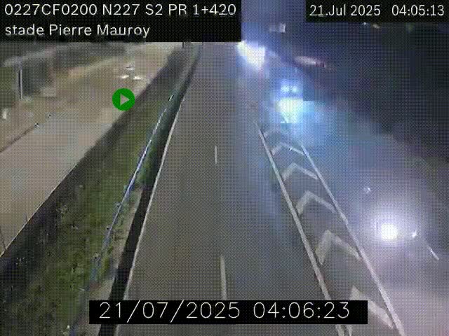 Webcam à hauteur du Stade Pierre Mauroy à Villeneuve d'Ascq sur la N227. Vue orientée vers Mons-en-Baroeul