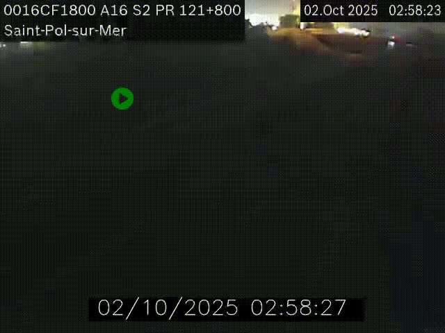 Webcam autoroute A16 à proximité de Dunkerque, à hauteur de la sortie Saint-Pol-sur-Mer. Vue orientée vers Calais