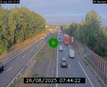 Webcam sur le périphérique de Rennes (N136) à hauteur de Maurepas, au nord de la ville
