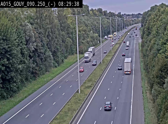 Webcam autoroute Belgique - Gouy-lez-piéton - E42 - BK 90.3