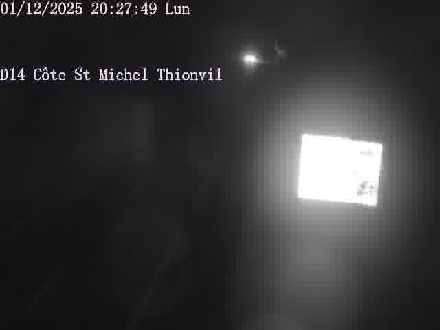 Webcam sur la D14, dans la côte Saint-Michel. Vue orientée vers Thionville