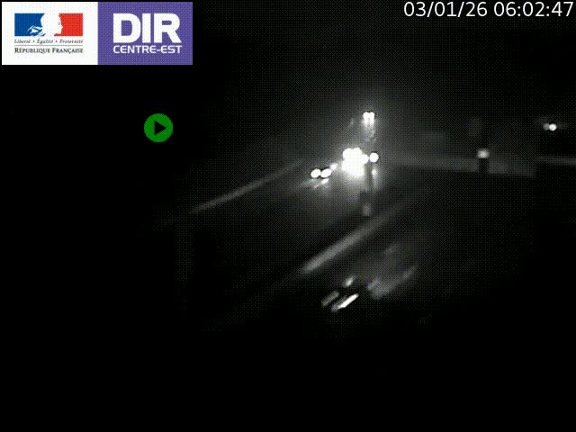 Caméra de circulation routière sur le boulevard périphérique Laurent Bonnevay de Lyon (D383) à hauteur de Bron, avant la jonction avec l'A43. Vue orientée vers l'échangeur