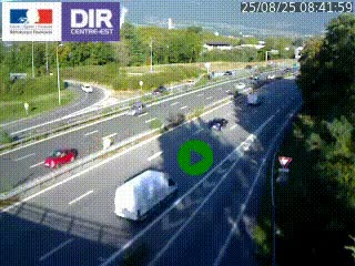 Webcam sur la Nationale 201 à hauteur de la sortie Chambéry-Nord, avant à la jonction entre l'A41 et l'A43, en direction de Lyon