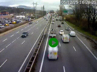 Caméra routière à hauteur des centres commerciaux et de la sortie 14 en direction d'Albertville