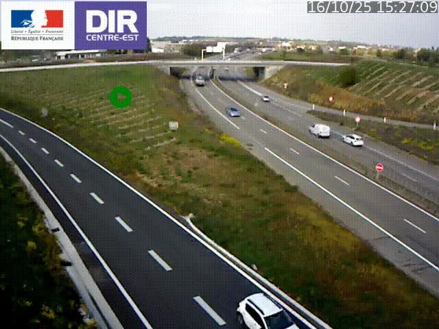 Webcam sur le contournement de Valence, sur la Nationale 7, caméra orientée vers Lyon