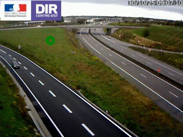 Webcam sur le contournement de Valence, sur la Nationale 7, caméra orientée vers Lyon