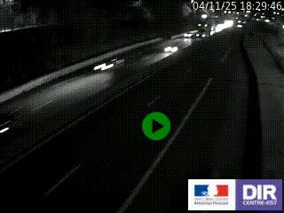 Caméra autoroutière sur l'A47 à hauteur de Givors, a proximité de Lyon. La webcam est orientée vers Lyon
