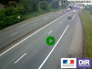Caméra autoroutière sur l'A47 à hauteur de Givors, a proximité de Lyon. La webcam est orientée vers Lyon