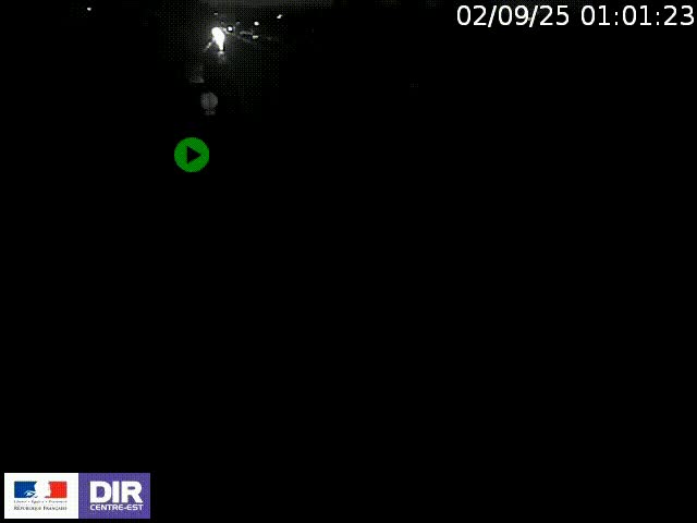 Webcam à Bron sur l'A43 à la jonction avec le boulevard périphérique de Lyon (D383). Vue orientée vers Lyon