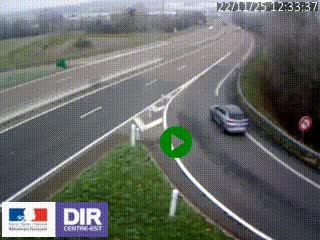 Webcam routière sur la RN6 à Auxerre, à hauteur de la sortie Monéteau, en direction de l'A6 (Gurgy)