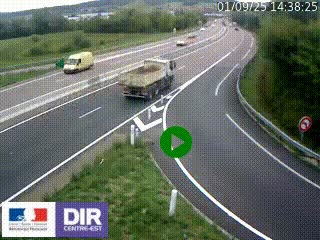 Webcam routière sur la RN6 à Auxerre, à hauteur de la sortie Monéteau, en direction de l'A6 (Gurgy)