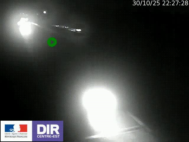 Caméra trafic à la jonction entre l'A46 (Rocade-est de Lyon) et l'A42 à hauteur de Vault-en-Velin en direction de Marseille
