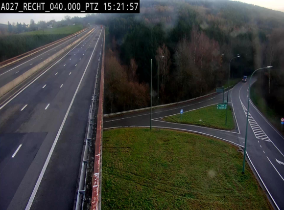 Webcam sur A27/E42 après Malmedy. Vue orientée vers l'Allemagne
