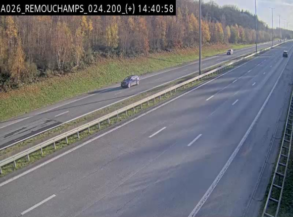 Webcam à hauteur de Spa entre la sortie Remouchamps et la sortie Stavelot. Vue orientée vers les Ardennes