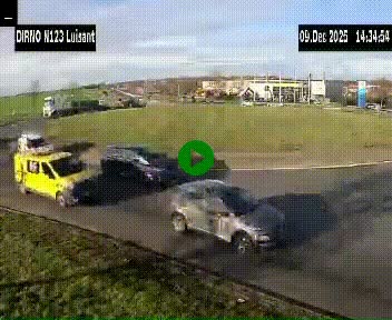 Webcam en périphérie de Chartres sur la N123, à hauteur de Luisant. Vue orientée vers Chartres