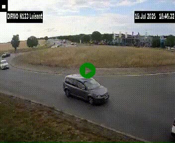 Webcam en périphérie de Chartres sur la N123, à hauteur de Luisant. Vue orientée vers Chartres