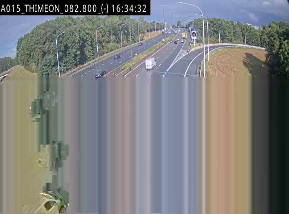Caméra trafic Belgique - Thiméon - E42, jonction avec A54 (E420) direction La Louvière/Charleroi - BK 82.82