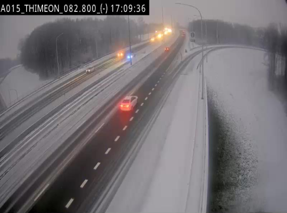 Caméra trafic Belgique - Thiméon - E42, jonction avec A54 (E420) direction La Louvière/Charleroi - BK 82.82