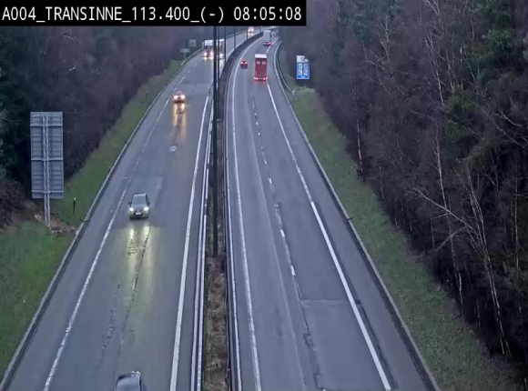 Caméra trafic E411 (A4) - Transinne direction Namur - BK 113.425