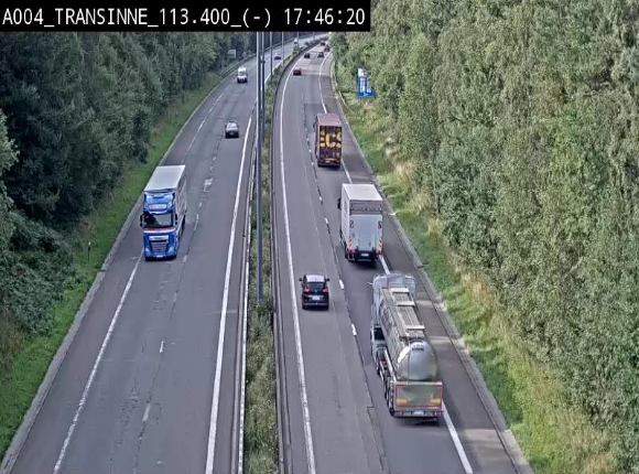 Caméra trafic E411 (A4) - Transinne direction Namur - BK 113.425