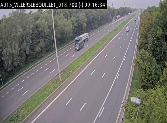 Webcam autoroute Belgique - Villers-le-Bouillet - E42 direction Liège - BK 18.7