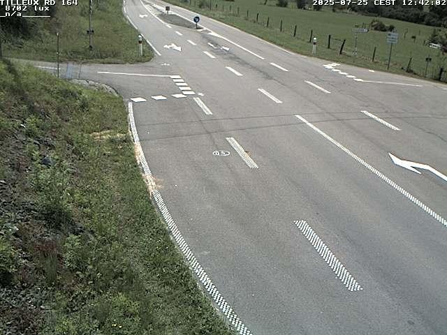 Webcam sur la RD164 à Tilleux. Vue orientée vers Neufchâteau