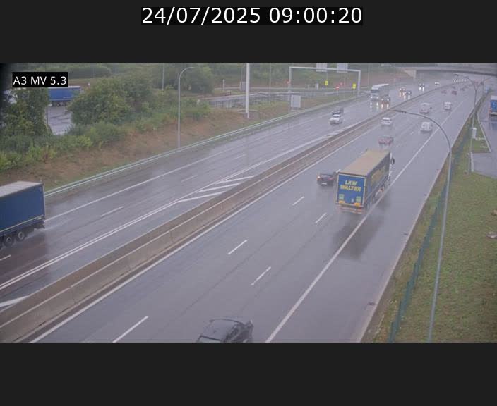 Webcam à l'Aire de Berchem au Luxembourg sur l'A3. Vue orientée vers la France