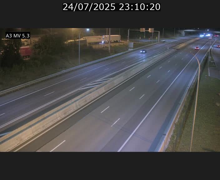 Webcam à l'Aire de Berchem au Luxembourg sur l'A3. Vue orientée vers la France