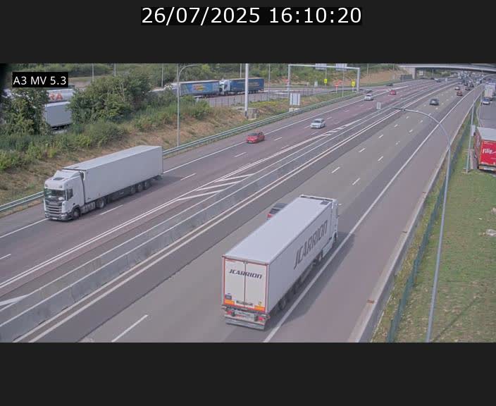 Webcam à l'Aire de Berchem au Luxembourg sur l'A3. Vue orientée vers la France