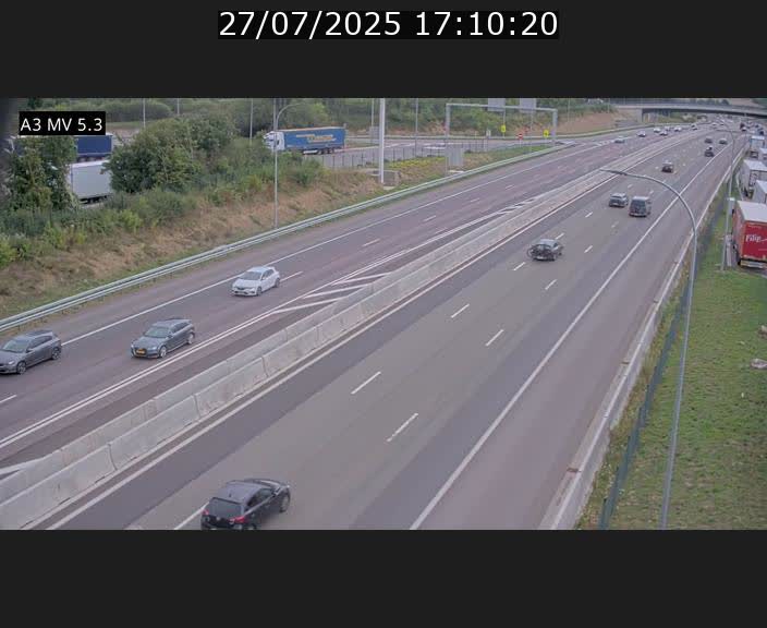 Webcam à l'Aire de Berchem au Luxembourg sur l'A3. Vue orientée vers la France