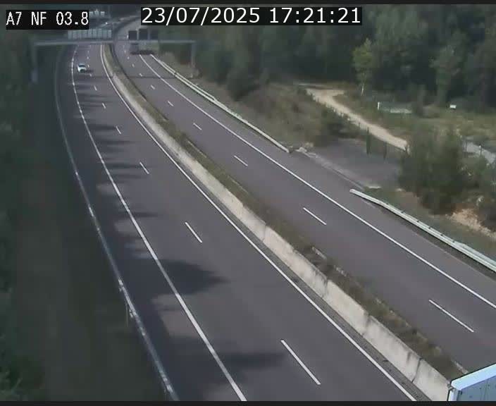 Webcam autoroute A7 au Luxembourg à la sortie du Tunnel Stafelter vers le Nord