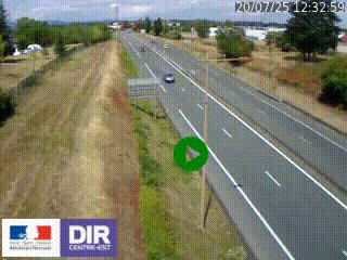 Webcam à Mably, à proximité de Roanne en direction de Moulins sur la N7