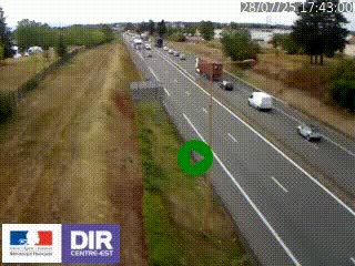 Webcam à Mably, à proximité de Roanne en direction de Moulins sur la N7