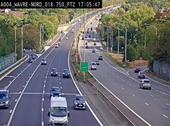 Webcam traffic E411(A4) - BK 18.7 - Bierges (Wavre Nord)