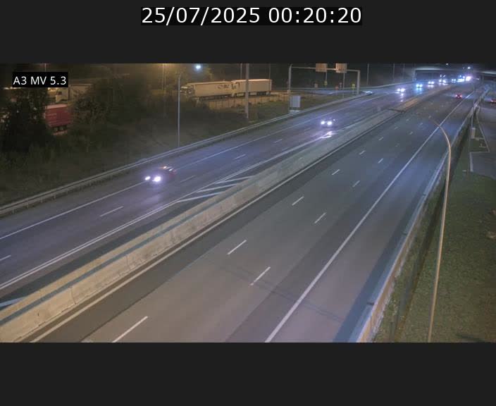 Webcam à l'Aire de Berchem au Luxembourg sur l'A3. Vue orientée vers la France