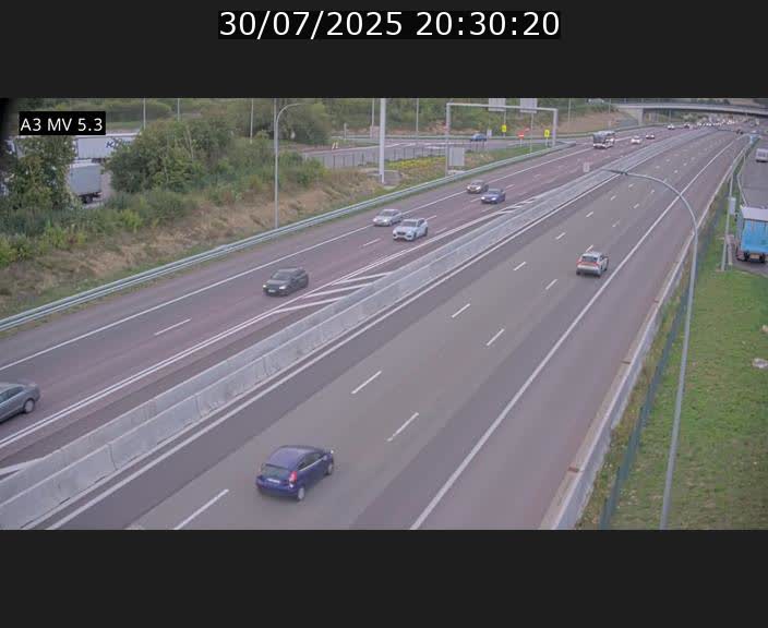 Webcam à l'Aire de Berchem au Luxembourg sur l'A3. Vue orientée vers la France