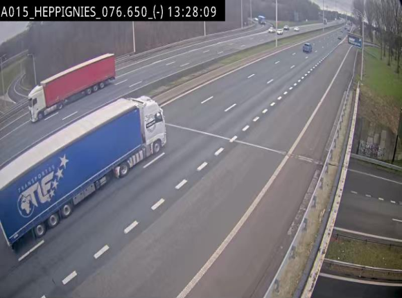 Webcam autoroute Belgique - Heppignies - E42 direction Namur - BK 76.4
