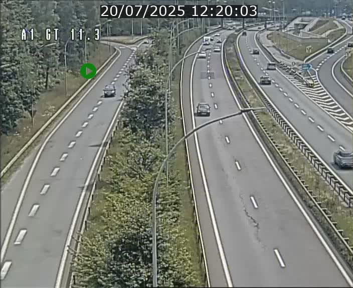 Traffic live webcam Luxembourg Senningerberg - A1 direction Allemagne - BK 11.3