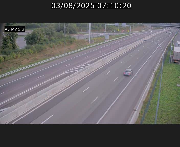 Webcam à l'Aire de Berchem au Luxembourg sur l'A3. Vue orientée vers la France