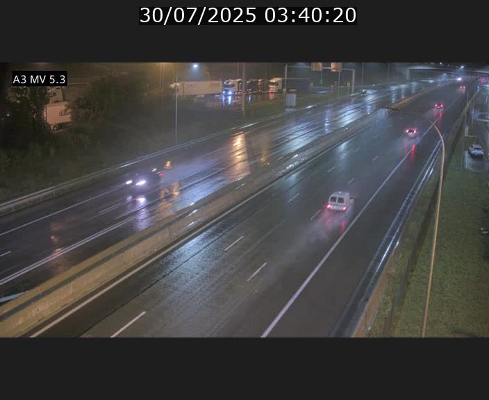 Webcam à l'Aire de Berchem au Luxembourg sur l'A3. Vue orientée vers la France