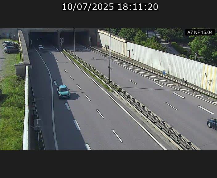 Caméra trafic Luxembourg - A7, Tunnel Mersch, entrée sud, direction Ettelbruck