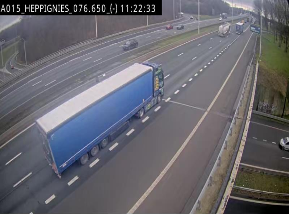 Webcam autoroute Belgique - Heppignies - E42 direction Namur - BK 76.4